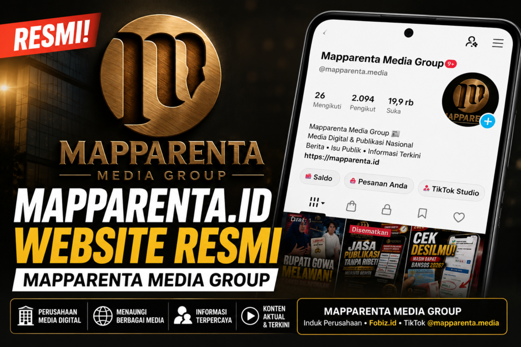 Mapparenta.id resmi menjadi website korporat Mapparenta Media Group yang menaungi Fobiz.id dan akun TikTok @mapparenta.media.